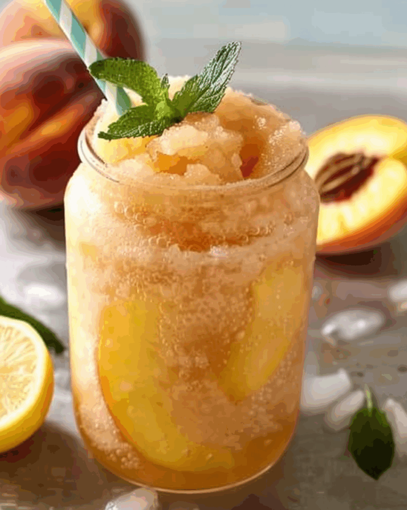 Peach Lemonade Slush