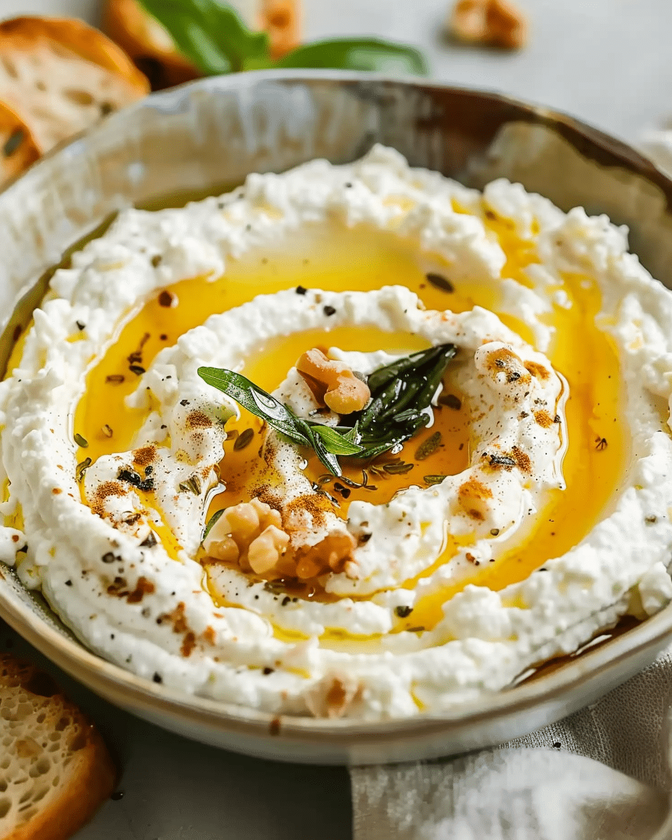 Spicy Ricotta Dip with Hot Honey