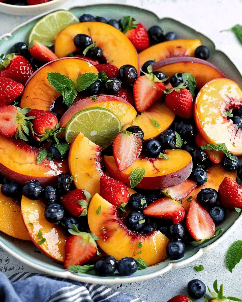 Summer Peach Fruit Salad
