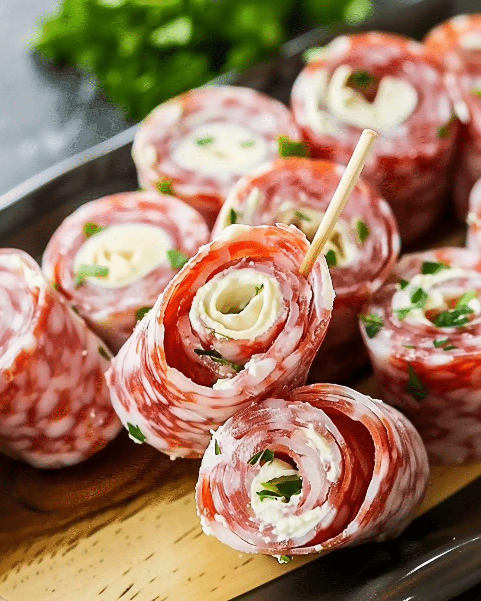 Cream Cheese Salami Roll-Ups