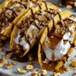 Caramel Banana Nuts Tacos Recipe