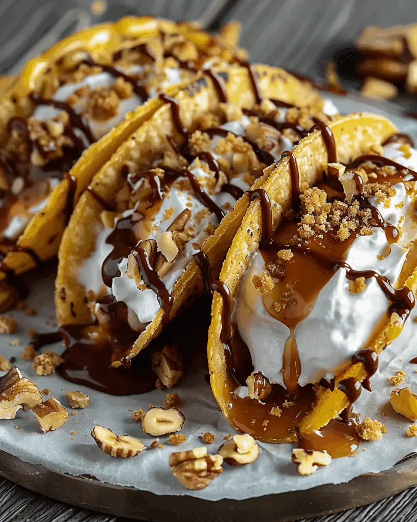 Caramel Banana Nuts Tacos Recipe
