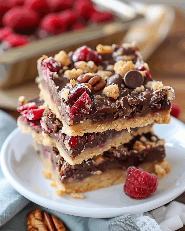 Chocolate Raspberry Crumb Bars