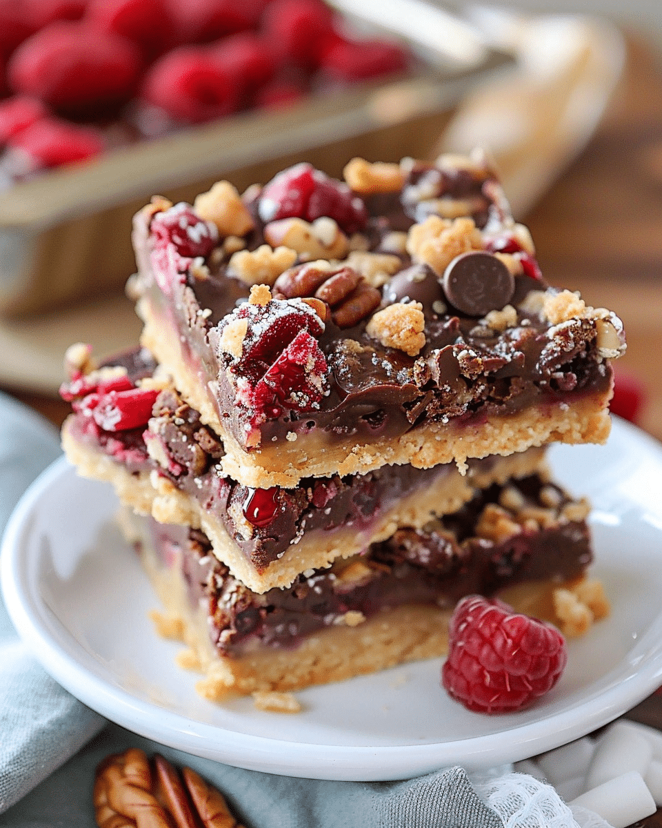Chocolate Raspberry Crumb Bars