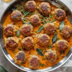 Turkey Meatballs in Pumpkin Sage Sauce