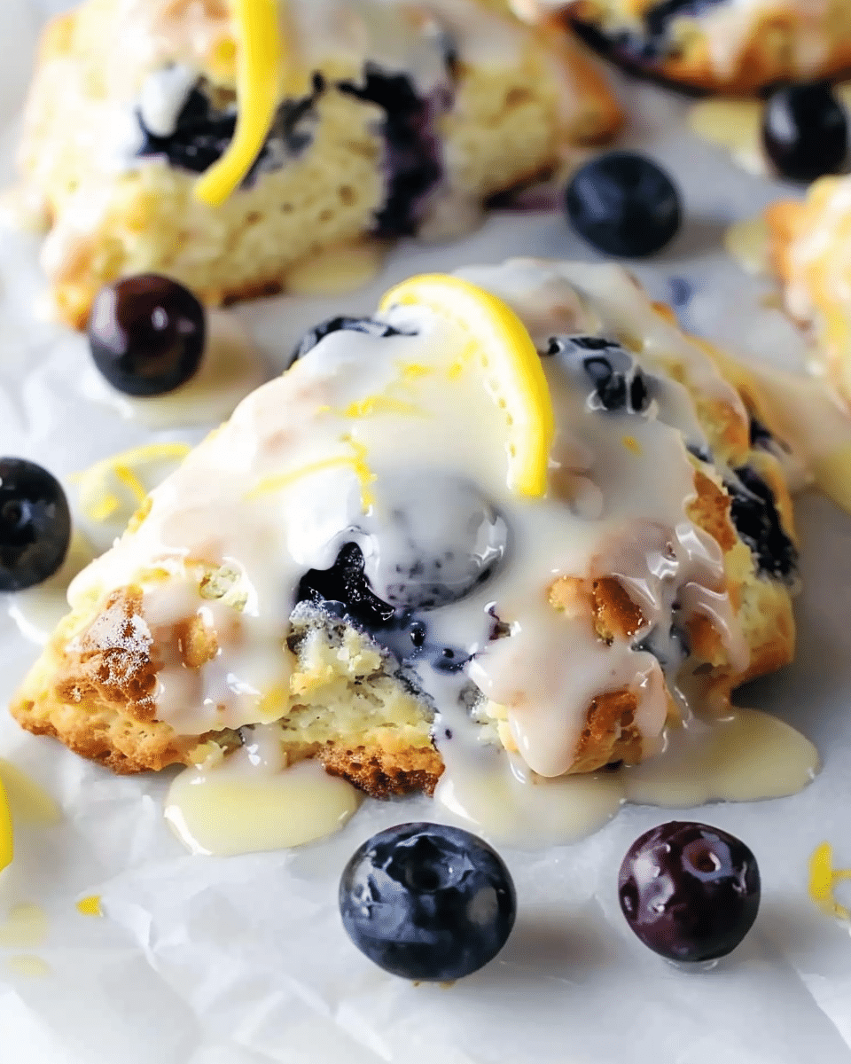 Lemon Blueberry Drop Scones