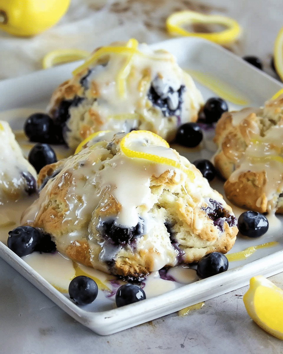 Lemon Blueberry Drop Scones