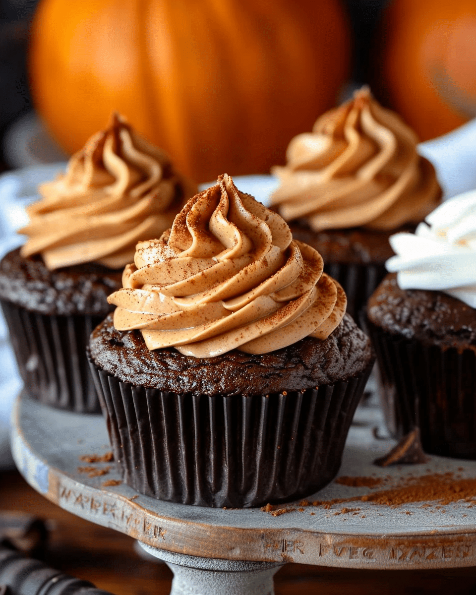 Chocolate Pumpkin Cupcake