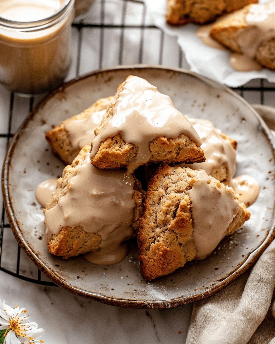 Homemade Chai Scones with Maple Chai Glaze