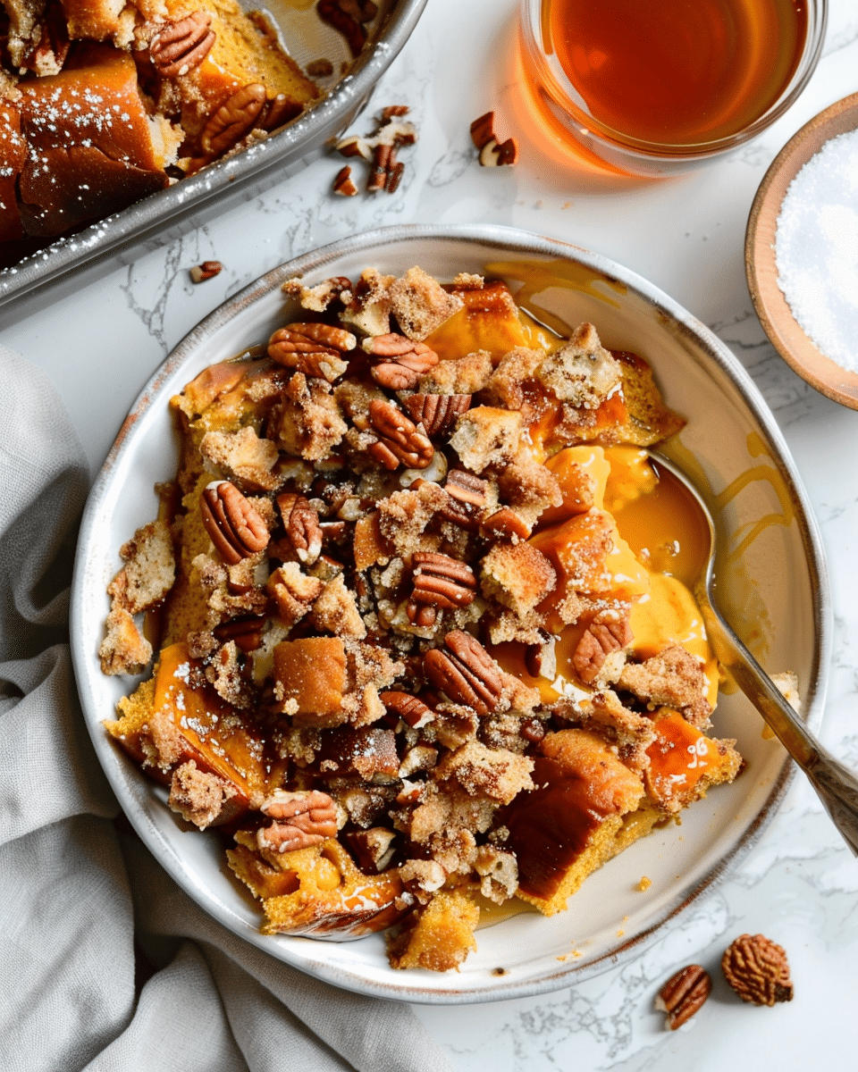 Slow Cooker Pumpkin French Toast Casserole