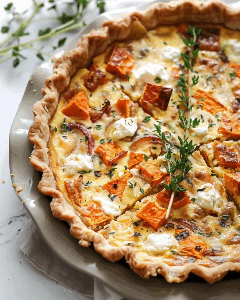 Sweet Potato & Goat Cheese Quiche