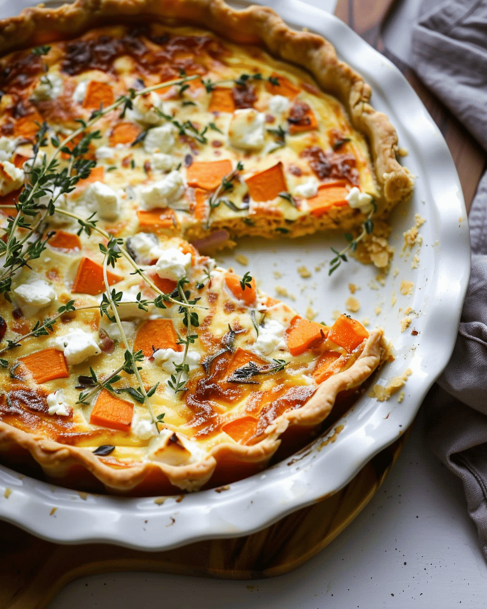 Sweet Potato & Goat Cheese Quiche