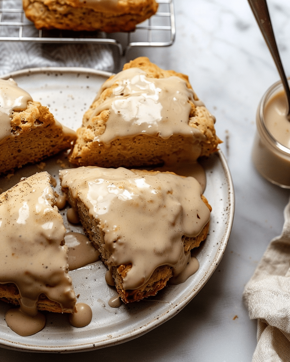 Homemade Chai Scones with Maple Chai Glaze