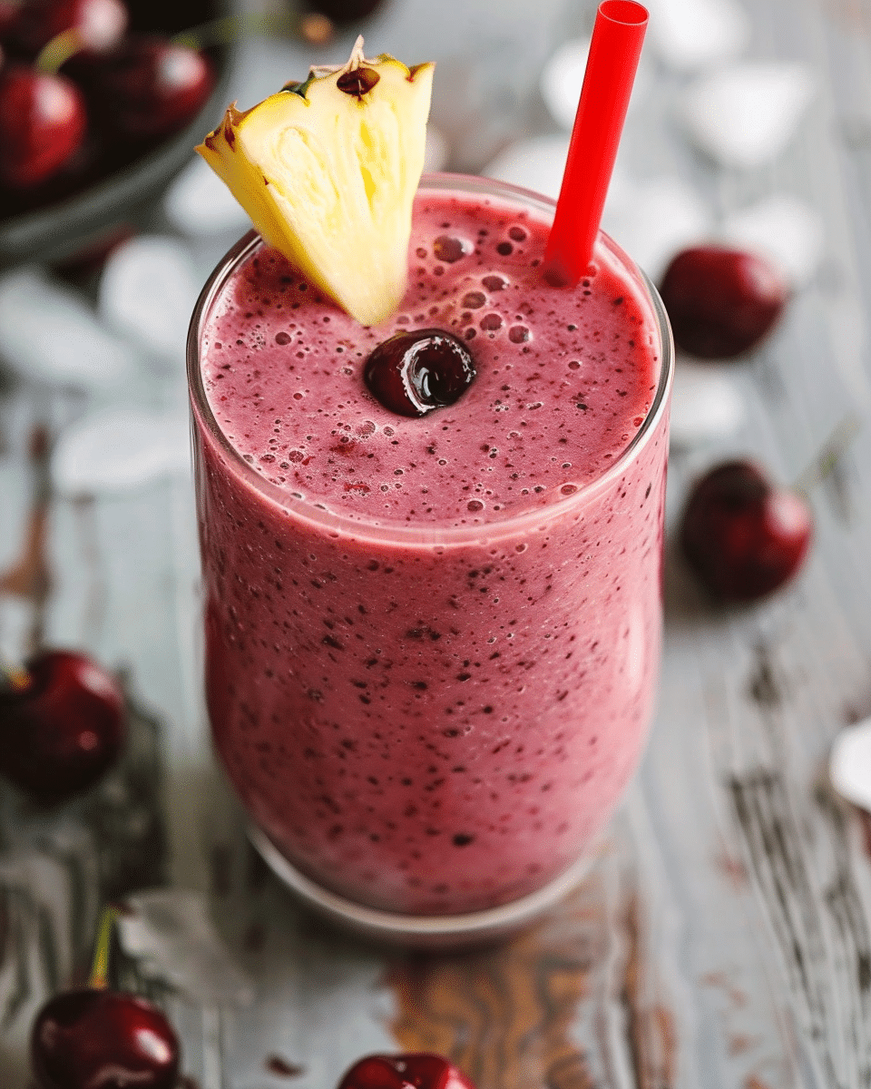 3 Ingredient Cherry Pineapple Smoothie