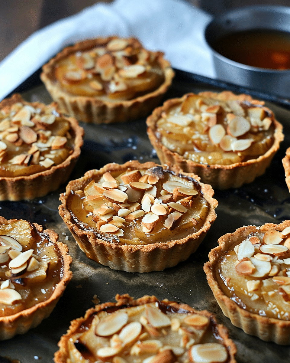 Apple Tartlets with Almond Crunch Topping