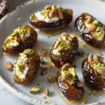 Honey Pistachio Ricotta Stuffed Dates