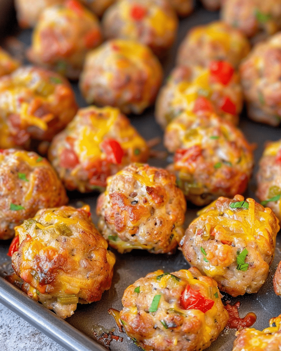 Rotel Cream Cheese Sausage Balls