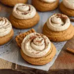 Soft Pumpkin Cookies with Cinnamon Frosting
