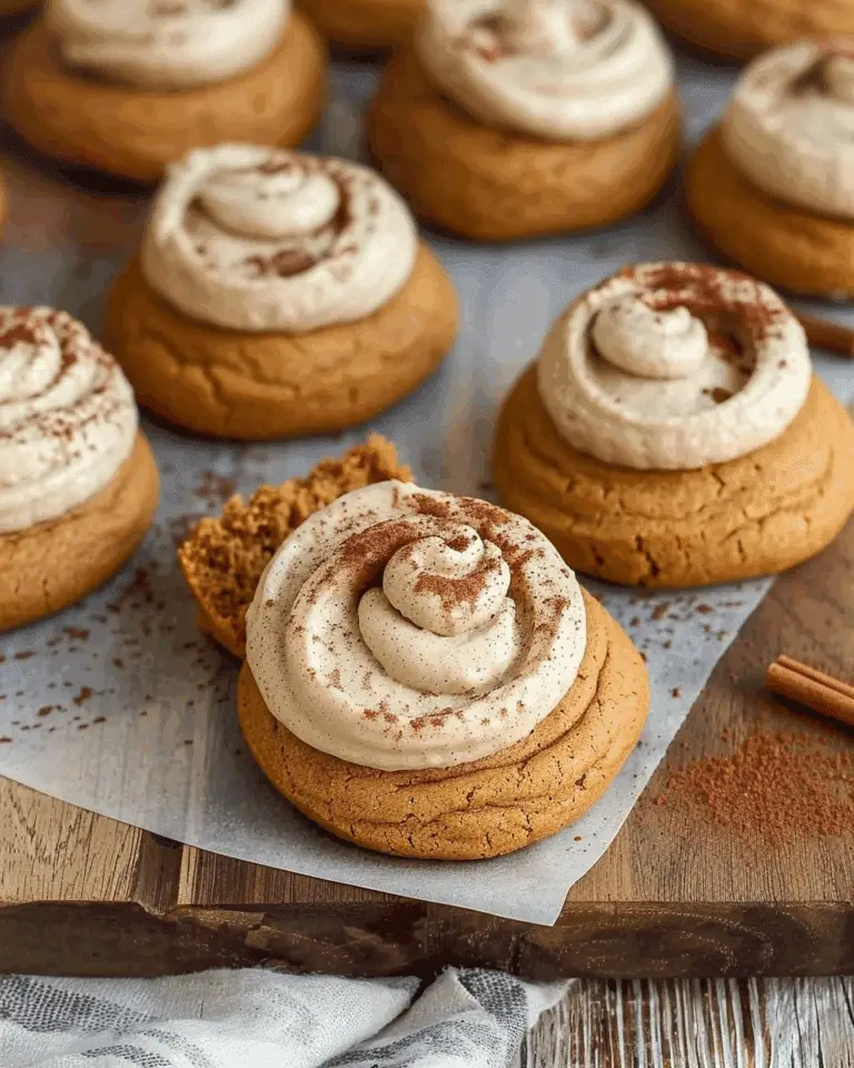 Soft Pumpkin Cookies with Cinnamon Frosting