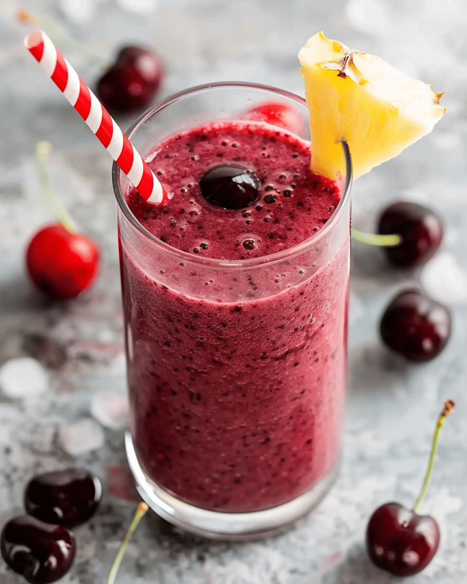 3 Ingredient Cherry Pineapple Smoothie