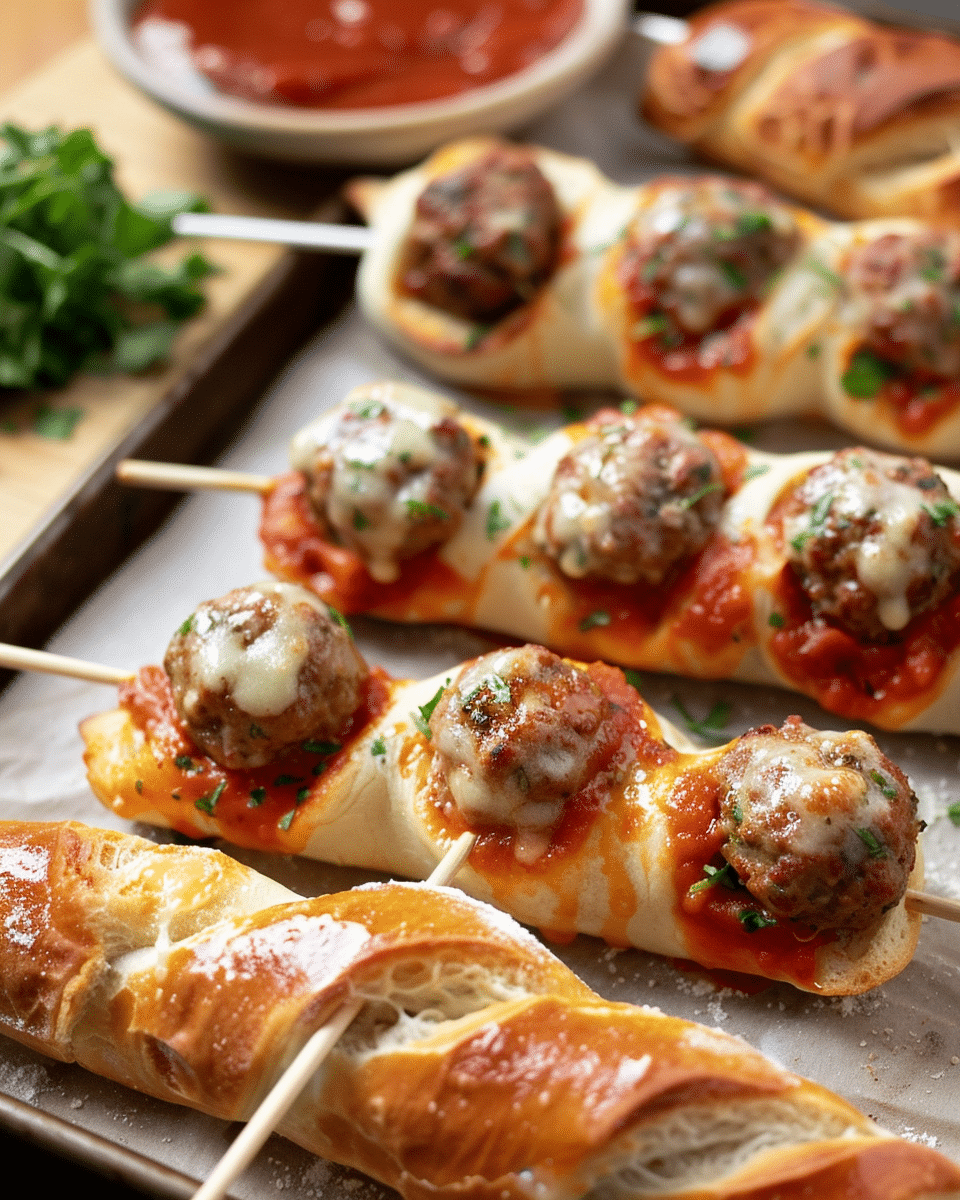 Meatball Subs on a Stick