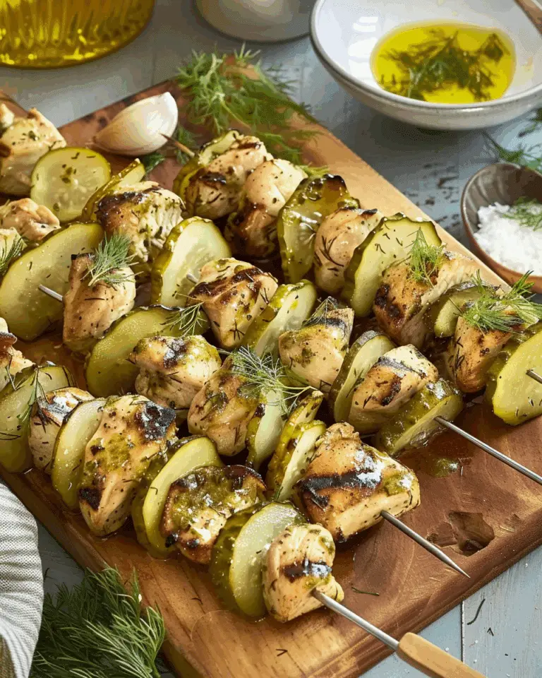Dill Pickle Chicken Skewers