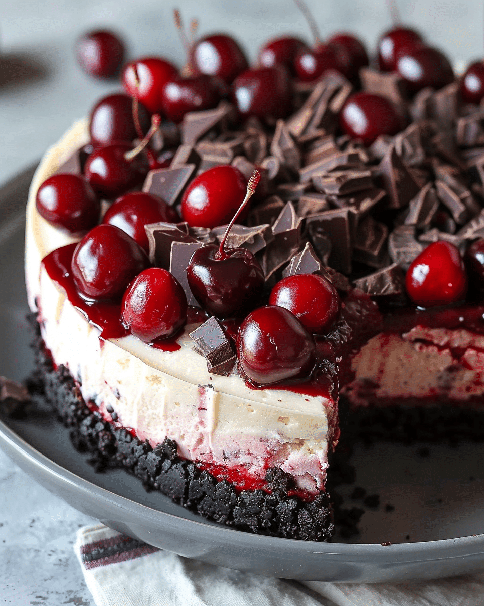 Heavenly Black Forest Cheesecake Bliss