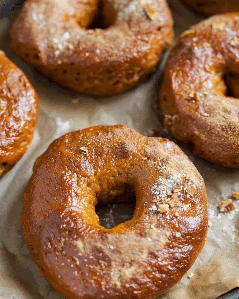 Homemade Pumpkin Bagels