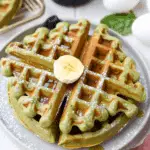 Oatmeal Green Smoothie Waffle