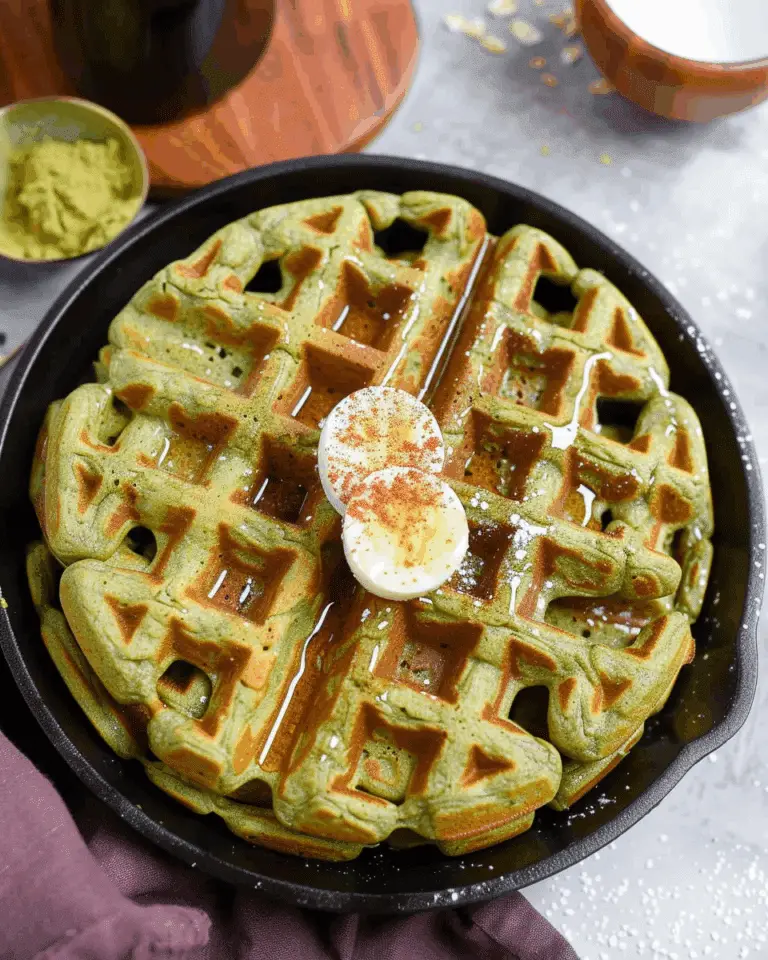 Oatmeal Green Smoothie Waffle