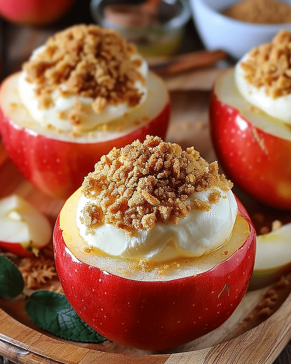 Cheesecake Stuffed Baked Apples