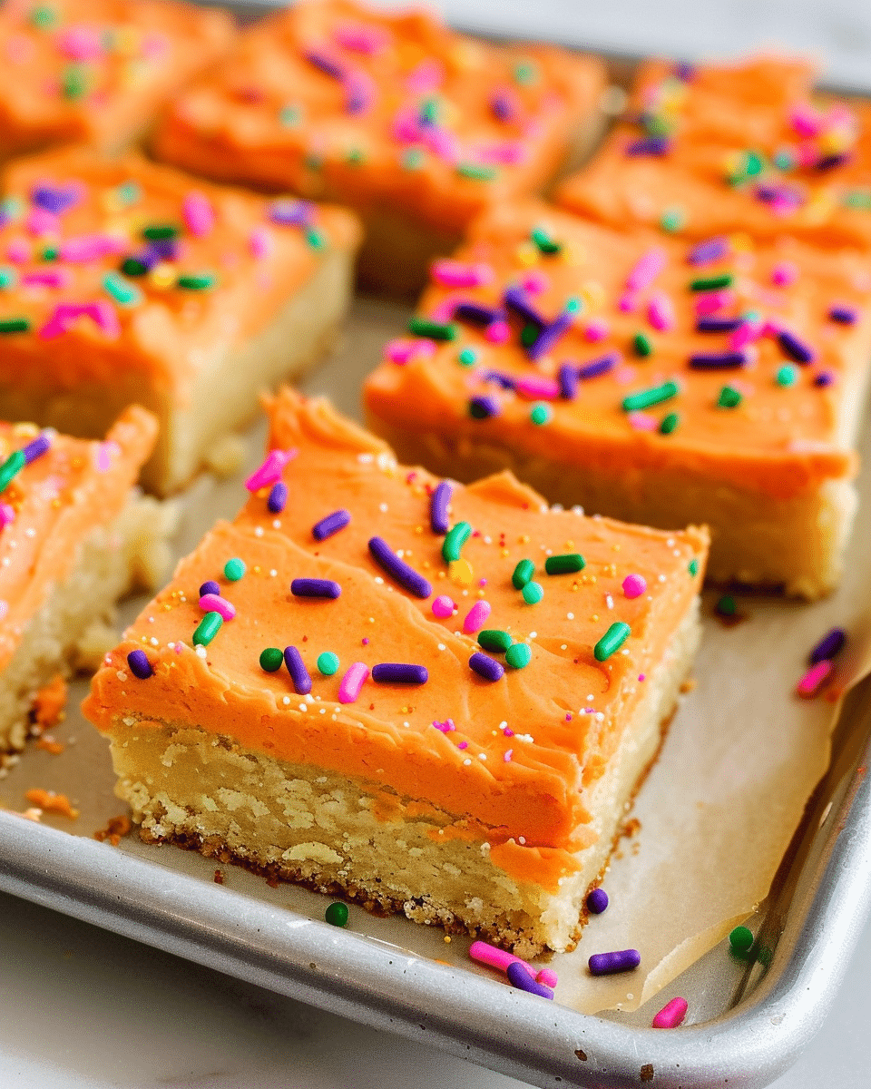 Halloween Frosted Sugar Cookie Bars