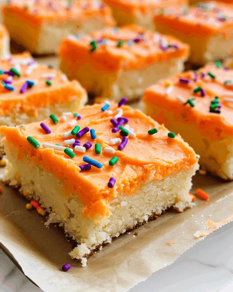Halloween Frosted Sugar Cookie Bars