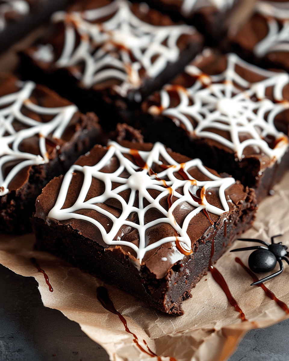 Spooky Spiderweb Brownies Recipe