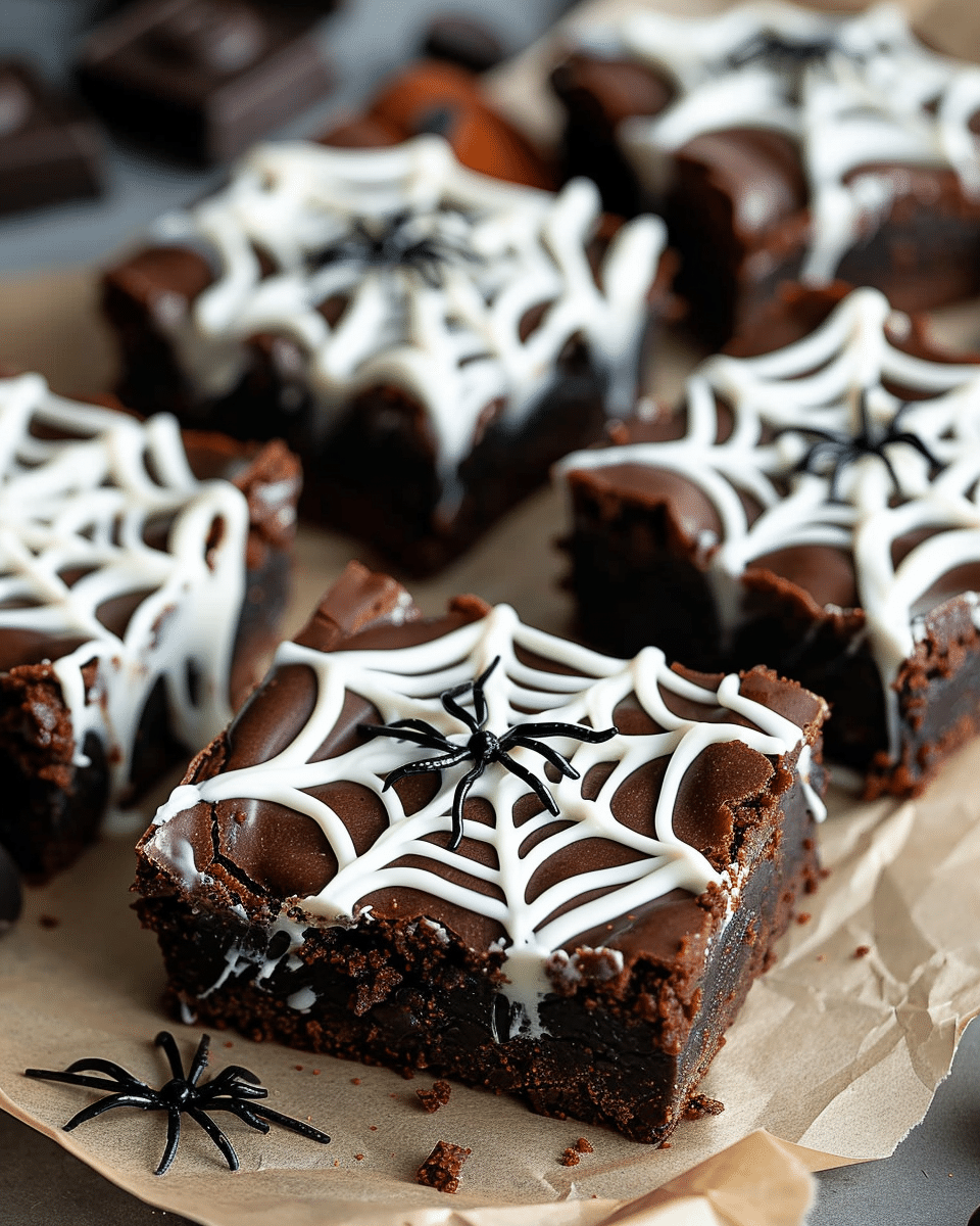 Spooky Spiderweb Brownies Recipe
