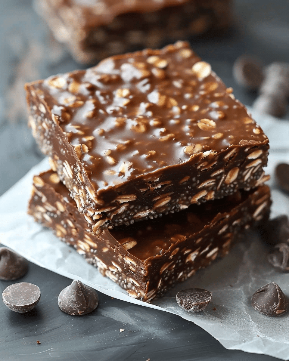 No-Bake Chocolate Chia Oat Bars