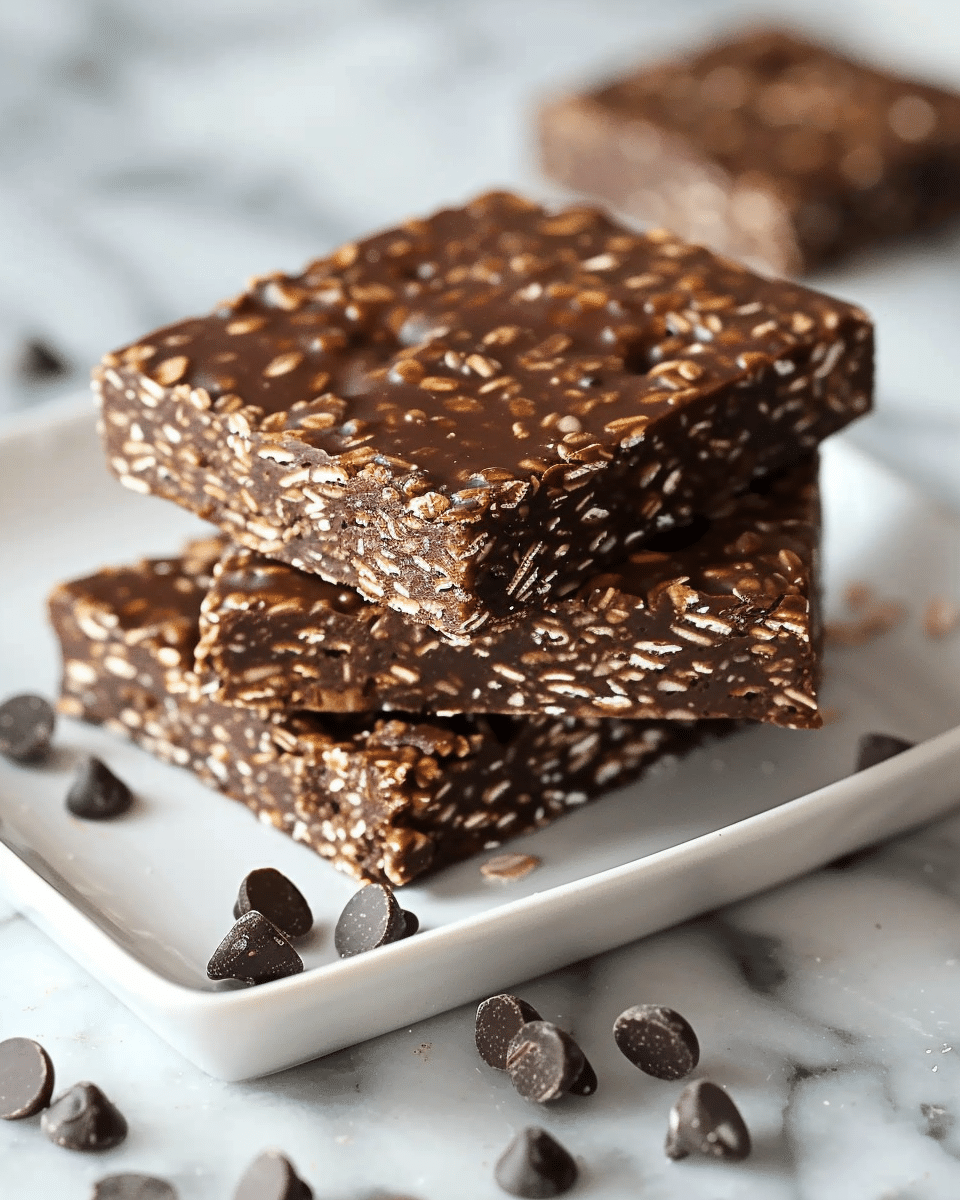 No-Bake Chocolate Chia Oat Bars