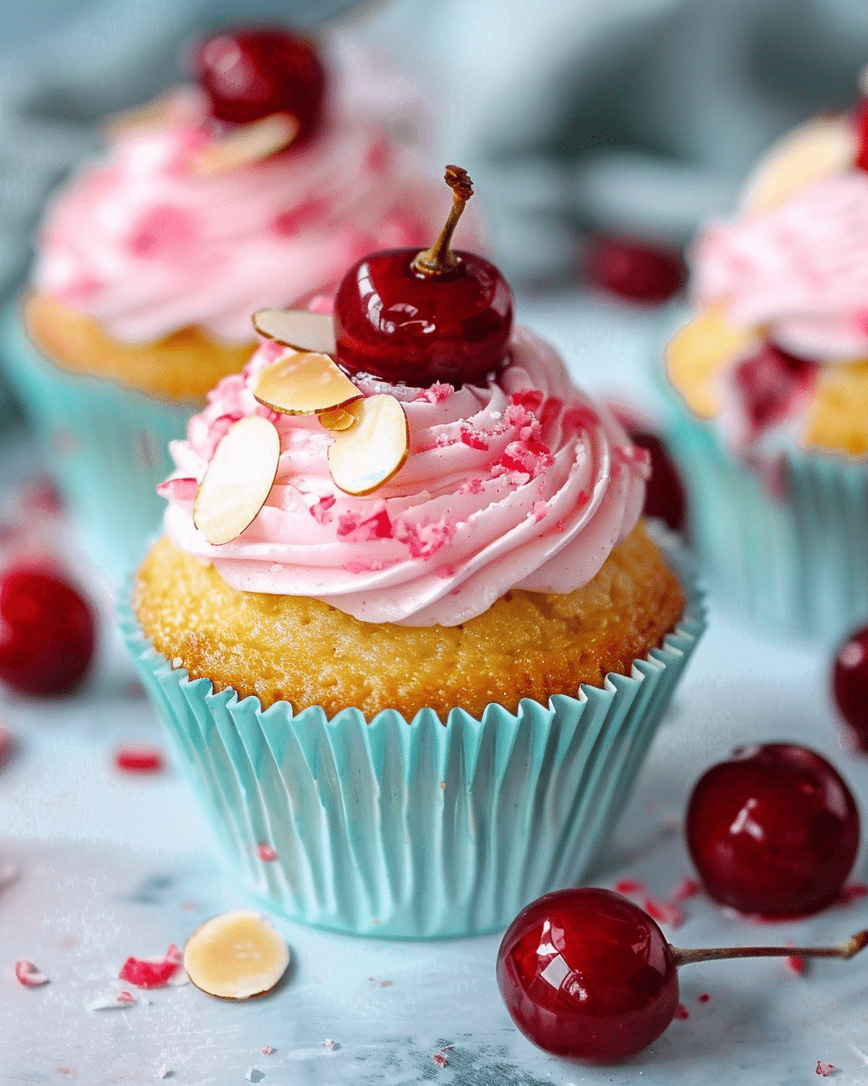 Cherry Almond Cupcakes