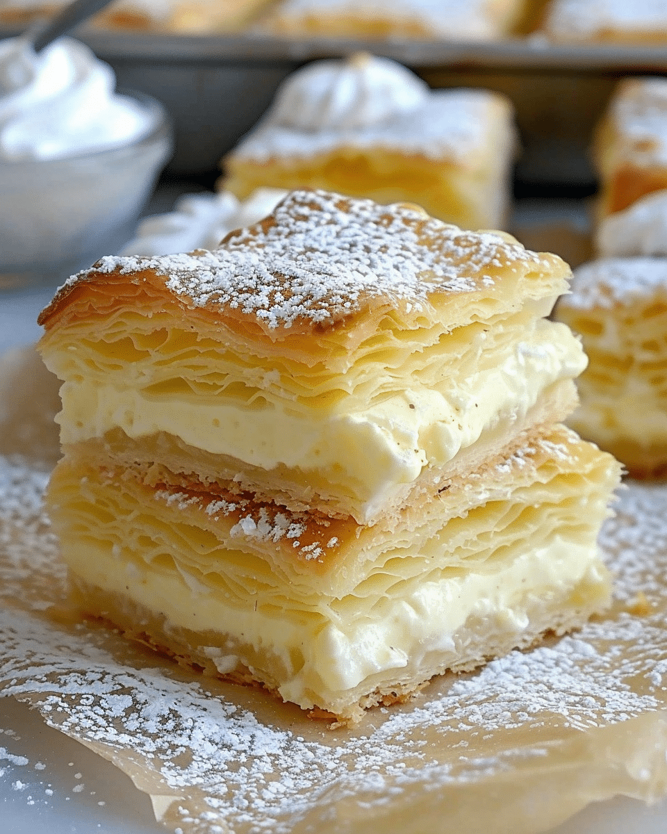 Vanilla Custard Cream Squares