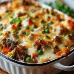 Homemade Cheesy Beef & Vegetable Casserole