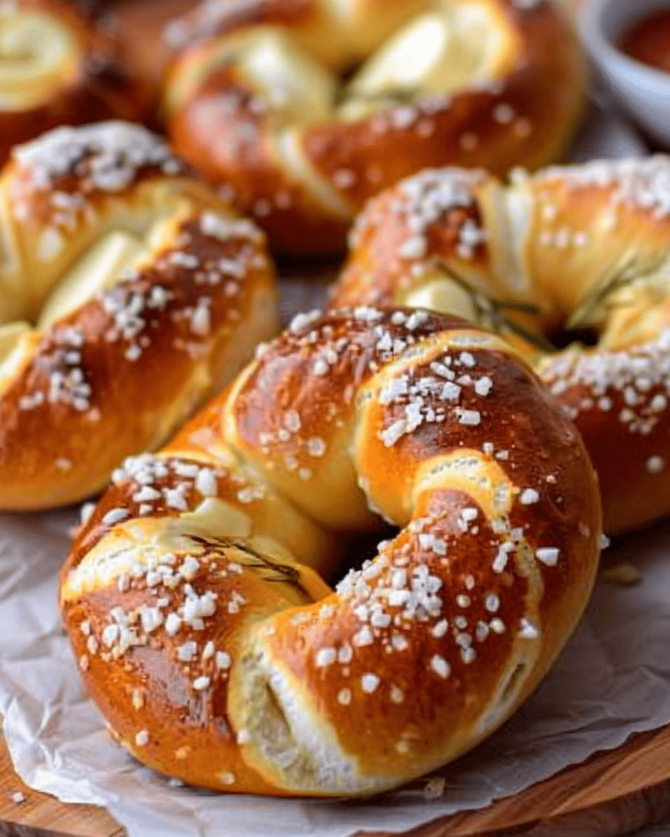 Delicious Mozzarella Stuffed Soft Pretzels Recipe