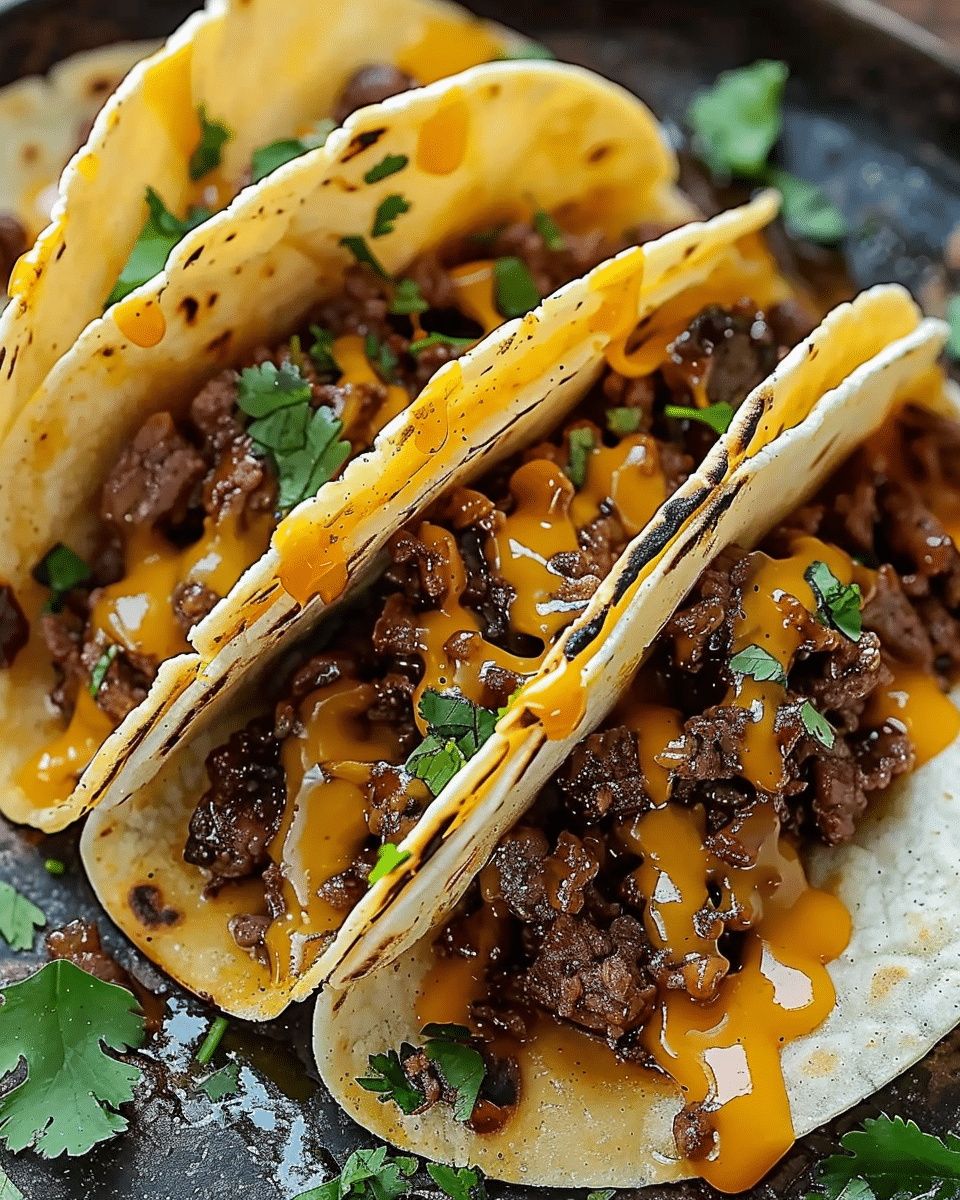 Garlic Butter Honey BBQ Beef Tacos