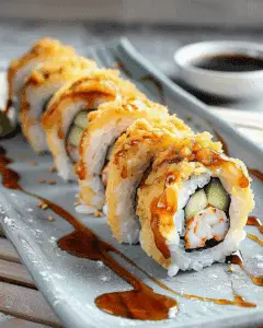 Godzilla Roll (Fried Shrimp Tempura Roll) | Yum N Tasty