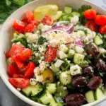 Easy Vegan Greek Salad with Homemade Dressing