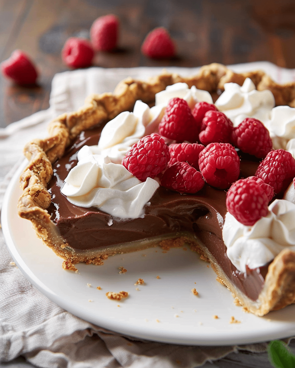 Homemade Chocolate Pudding Pie