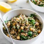 Herbed Quinoa & Chickpea Salad with Lemon-Tahini Dressing Recipe