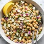 Lemony Chickpea Feta Salad Recipe