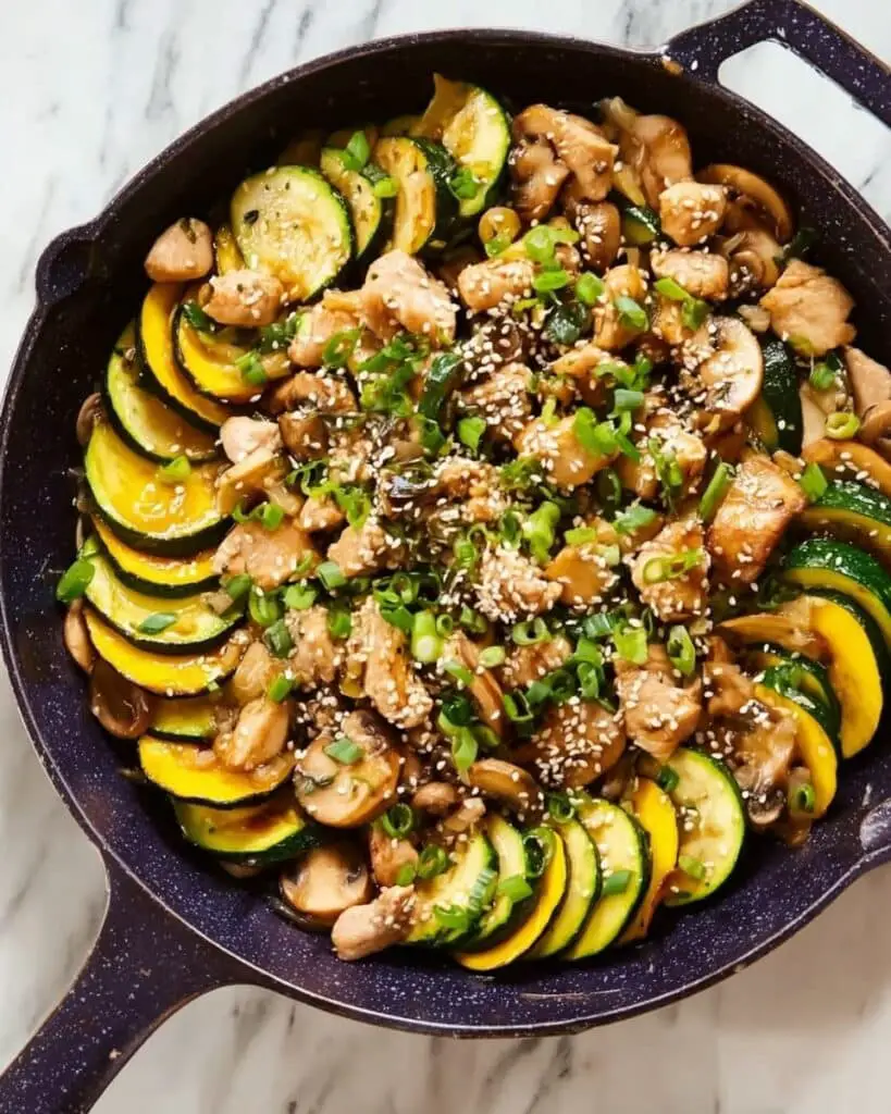 Easy Chicken and Zucchini Stir Fry in a Quick Teriyaki Sauce Recipe