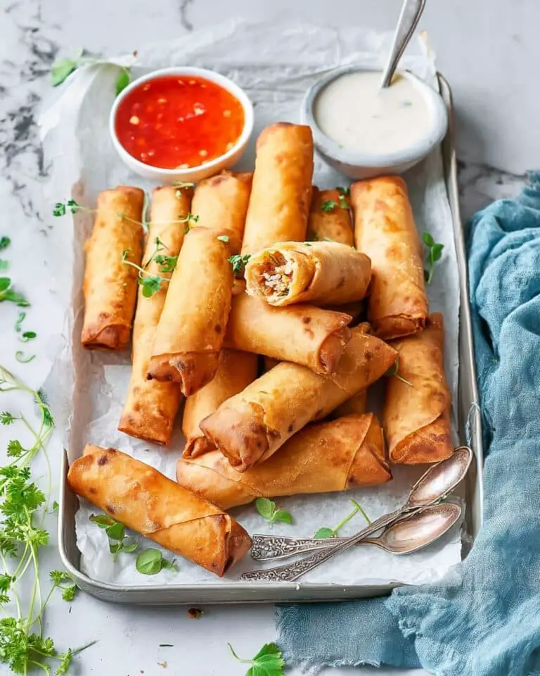 Crispy Chicken Egg Rolls with Savory Ground Chicken and Vegetables Recipe