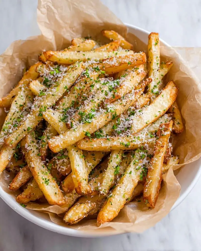 Garlic Parmesan Air Fryer Fries Recipe